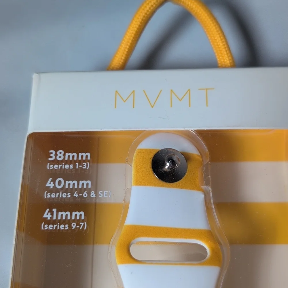MVMT Cabana Apple Watch 41mm Band Series 9-7 Gold/White
